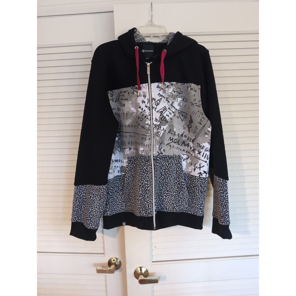 Vintage Akademiks Grunge Punk Distressed Zip Up 2000s Hoodie Size L